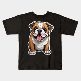 Cute Bulldog Dogs Funny English Bulldog Kids T-Shirt